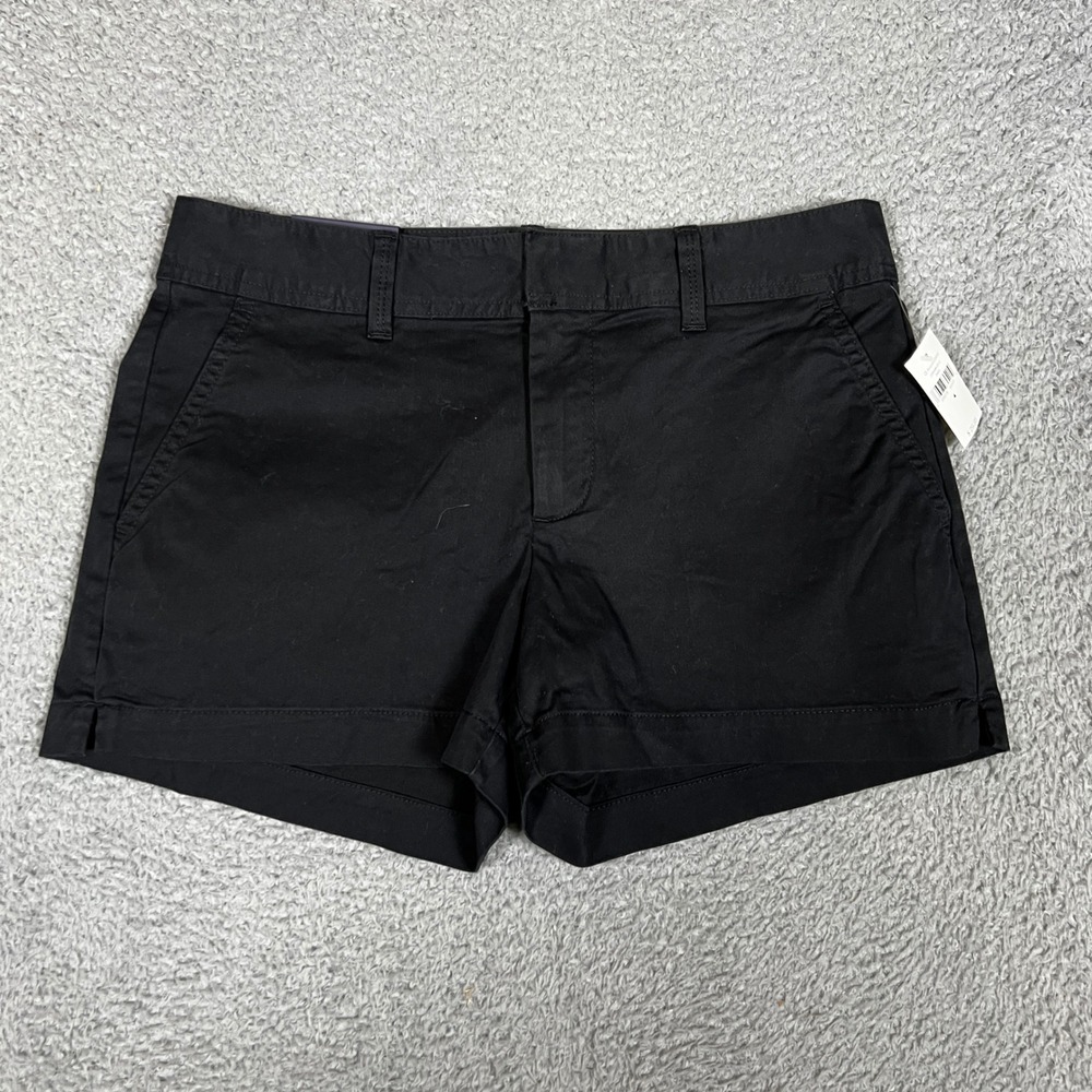 Gap City Short Womens 4 Black New Mid Rise Stretch 3" Inseam Chino Shorts - Picture 3 of 10